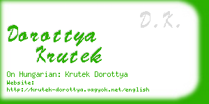 dorottya krutek business card